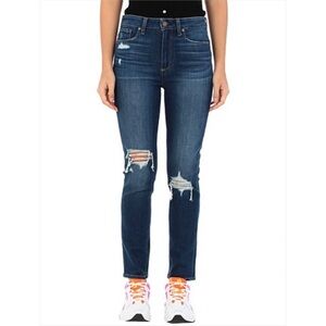 Paige Hoxton Ankle Peg Low Rise Jeans Lexington Destructed